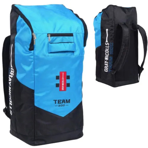 Gray Nicolls Team 200 Black/Cyan Duffle Cricket Bag 2025 Gray Nicolls Team 200 Black/Cyan Duffle Cricket Bag 2025